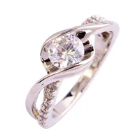 Free Shipping New Arrival Holy White Topaz  Silver Jewelry Ring Size 6 7 8 9 10 11 12 Wholesale For Wedding Women Rings