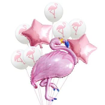 

Tropical Party Decorations Pink Flamingo Balloon Pineapple Globes Hawaii Luau Party Decor Beach Pool Summer Supplies