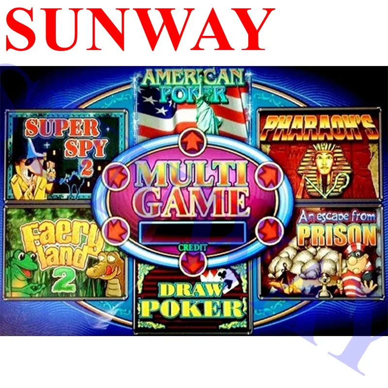 

Free shipping Multigame 6x(60-95%) Red Casino slot game board - Pcb juego multi game -6 in 1 ( 6x ) - super spy2