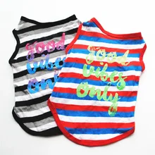 Одежда для собак Chiwawa хлопковая одежда рубашка для собак полосатая одежда жилет для собак Йоркширский терьер костюм жилет для собак чихуахуа