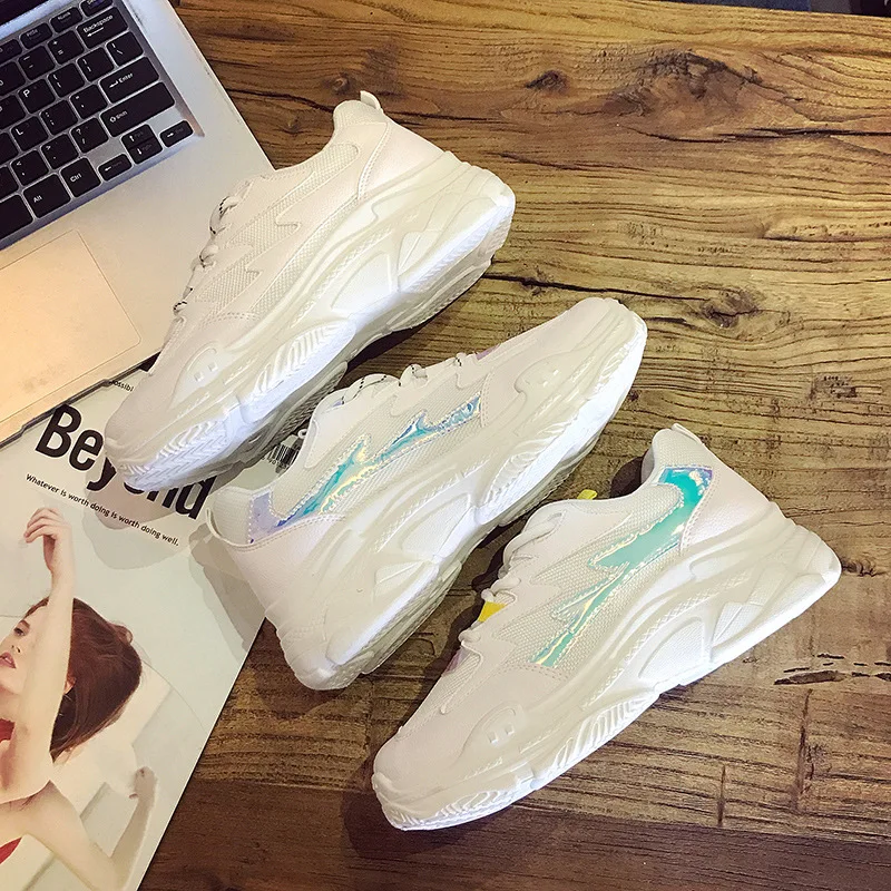 

Women's sports shoes fashion lace flat spring breathable mesh ladies casual shoes outdoor shoes casual women's clothing