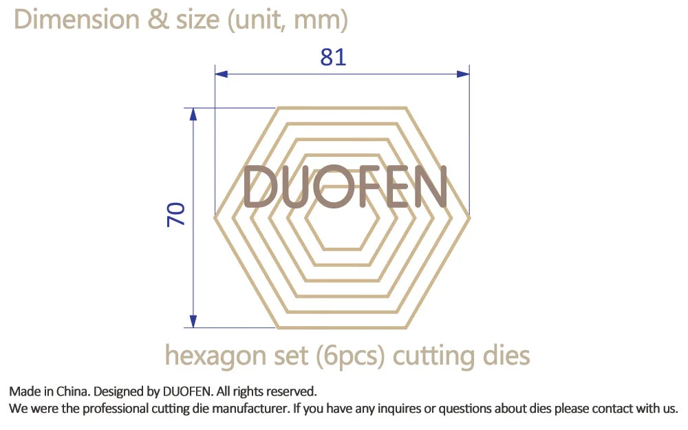 140174 шестигранный набор 6 штук трафарет металлические режущие штампы для поделок из бумаги проект скрапбукинга бумажный альбом поздравительные открытки