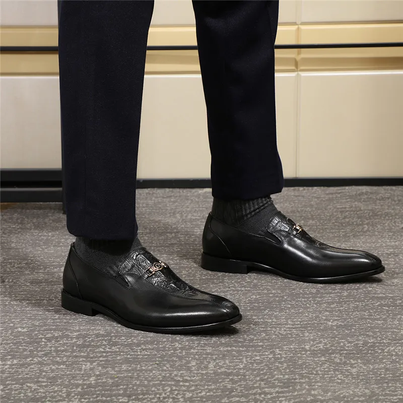 Итальянские дизайнерские Роскошные слипоны Для мужчин повседневные лофферы, туфли Бизнес офисной работы, Мужская обувь из натуральной кожи чёрный; коричневый Размеры 39–46