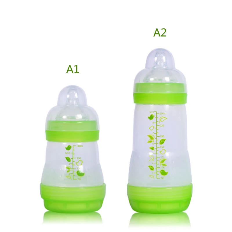 160ml 250ml Newborn Drink Bottle Baby Nursing Milk Fruit Juice Water Feeding Cups Big Mouth Nipple Pacifier Drink Bottle tool