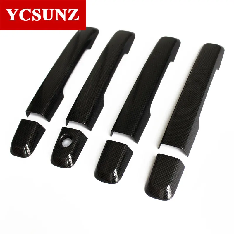 Accesorios para el coche cubierta de la manija de la puerta para Isuzu Mux dmax 2014 2015 2016 2017 2018 2019 piezas exteriores de fibra de carbono
