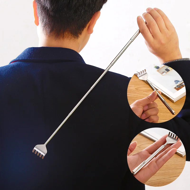 Нержавеющая телескопическая растягивающаяся ручка с защитой от зуда, массажный набор, практичный удобный инструмент для массажа спины VF