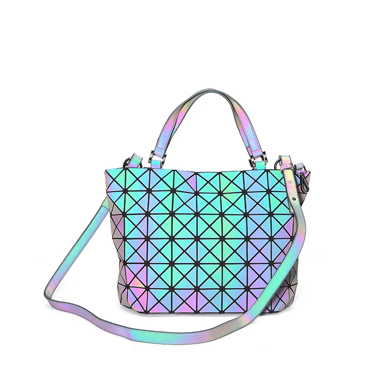 

reflective string casual tote bag luminous geometric hand bag