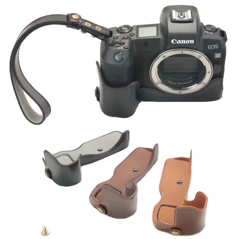 Новая сумка для камеры из искусственной кожи получехол Canon EOS R нижняя крышка с