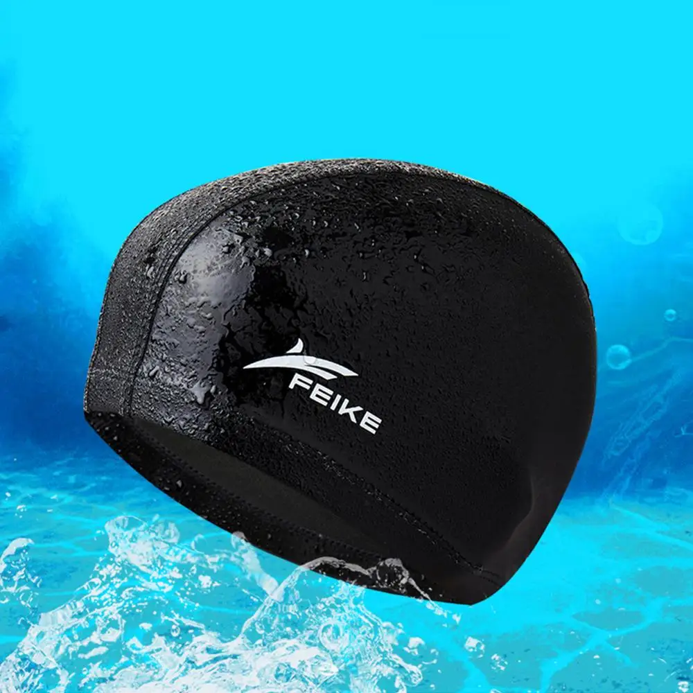 

Swiming Cap Stretch Waterproof PU Fabric Swimming Cap Hair Care Swiming Cap Outdoor Swiming Accessories