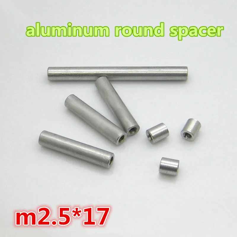 20pcs m2.5*17 aluminum round thread standoff spacer long nut for model