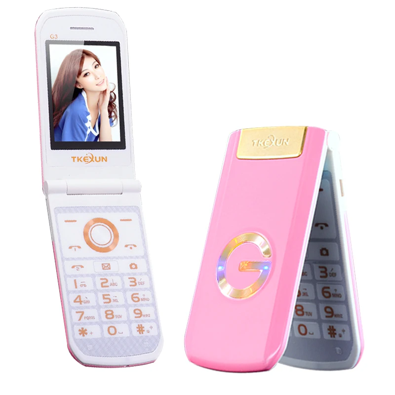 TKEXUN G3 Flip Dual SIM Card cellphone camera mp3 mp4 1200mAh Battery FM radio Cell Mobile