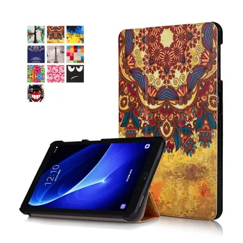 

Kemile For Samsung T580 Case Coloured drawing Ultra Slim Wake Up Fold Stand Leather Cover For Sansung Galaxy Tab A 10.1 T580N