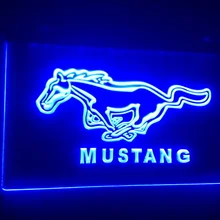 B37 с логотипом «мустанг» пивной бар pub club 3d вывески светодиодный неоновый свет знак