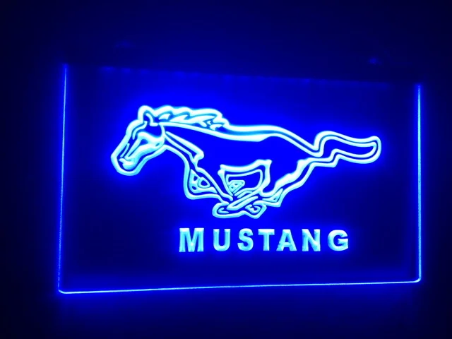 B37 логотипом Mustang пивной бар Паб Клуб 3d знаки светодиодный неоновый светильник
