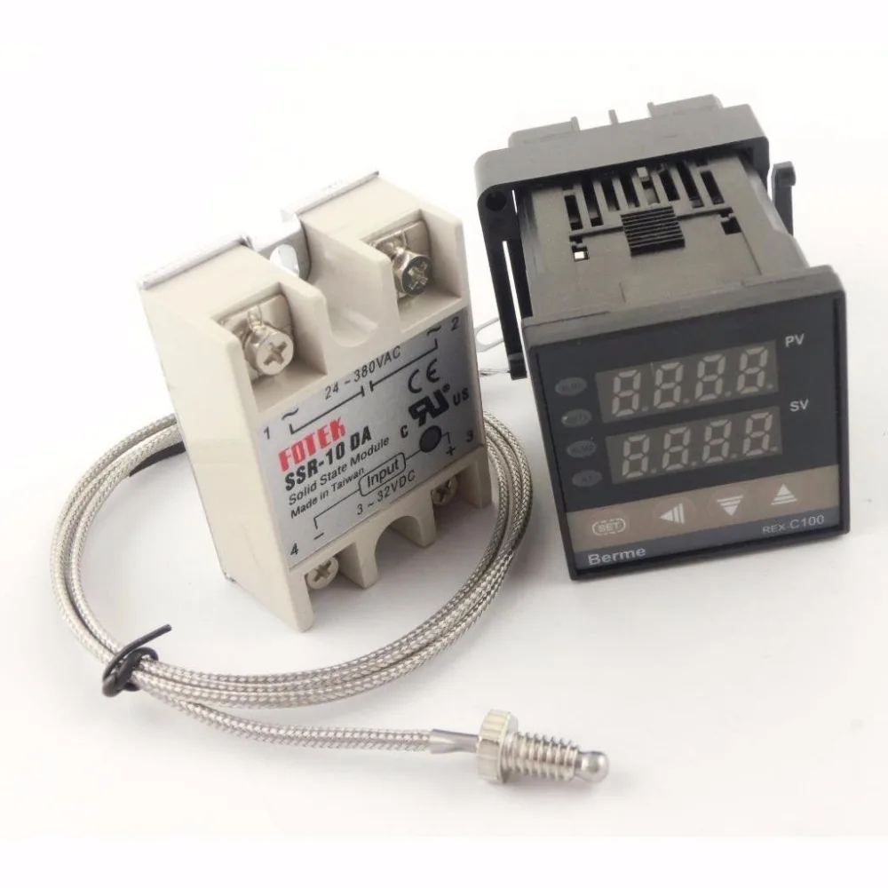 Controlador de Temperatura Relé de Estado Conjunto com 10da Sólido e 1 k tipo Termopar 25da 40da 50da 75da m Rex-c100fk02-v * um Pid –