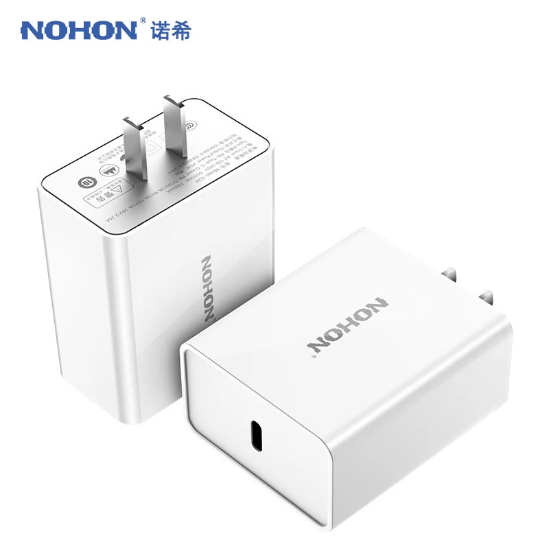 

NOHON USB Type C PD Charger For iPhone X 8 Plus 8 MacBook USB-C Charger Quick Charge 45W Power Adapter Power Delivery