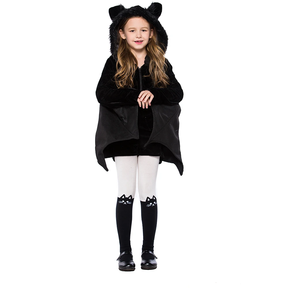 Костюмы на Хэллоуин для девочек; маскарадные костюмы летучих мышей; вечерние костюмы для танцев, праздников, годовых встреч - Цвет: Bats
