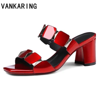 

VANKARING 2019 new summer fashion high quality women gladiator sandals shoes high heels open toe shoes woman dress party sandals