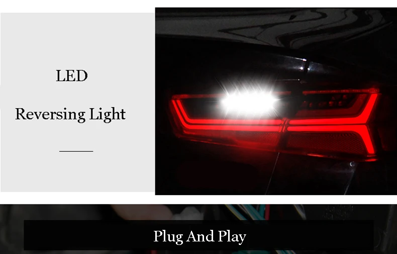 Автомобильный Стайлинг для Audi A6 хвост светильник 2012 2013 динамический сигнал поворота Хвост светильник задний фонарь полный светодиодный фонарь светильник в сборе