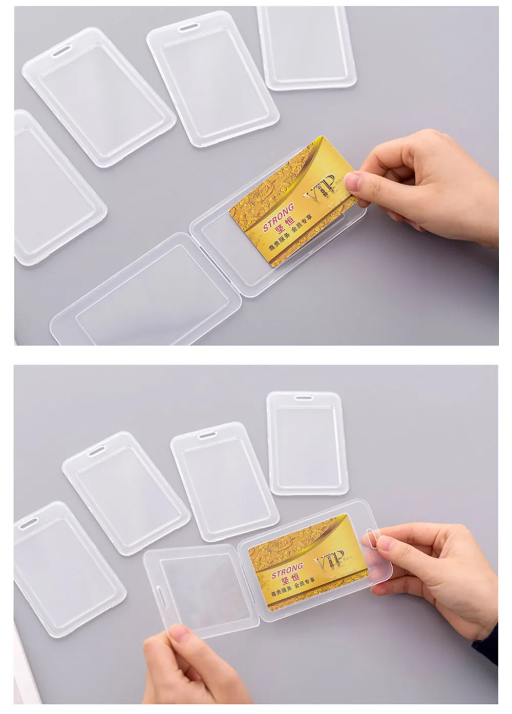 1 шт., высокое качество, прочные ПВХ держатели для ID карт, пылезащитные прозрачные защитные пленки для кредитных карт, визитная карточка, студенческий набор карт