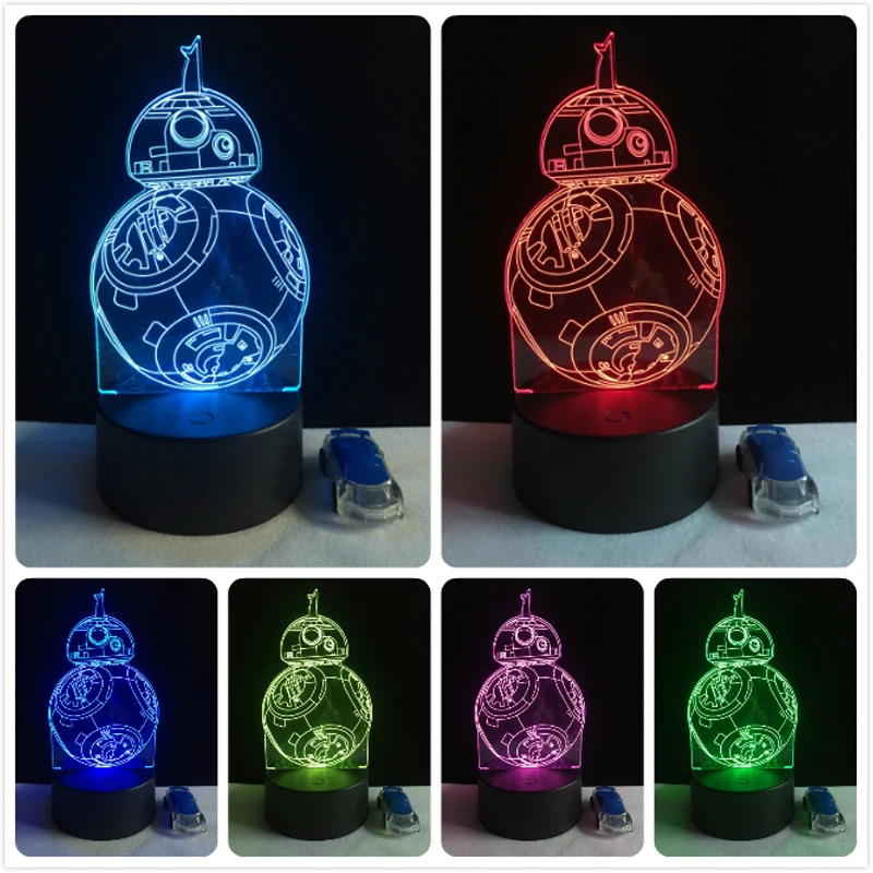  VCity 3D Led Lamp Table Lamp Death Star BB8 R2D2 Creative Gifts Night Light Bedroom Decor Table Lig - 32921257504