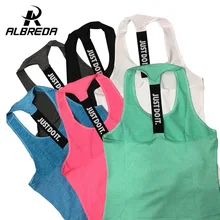 ALBREDA Professional yoga vest sleeveless solid color loose Quick Drying running Gym sport yoga shirt women fitness tank top