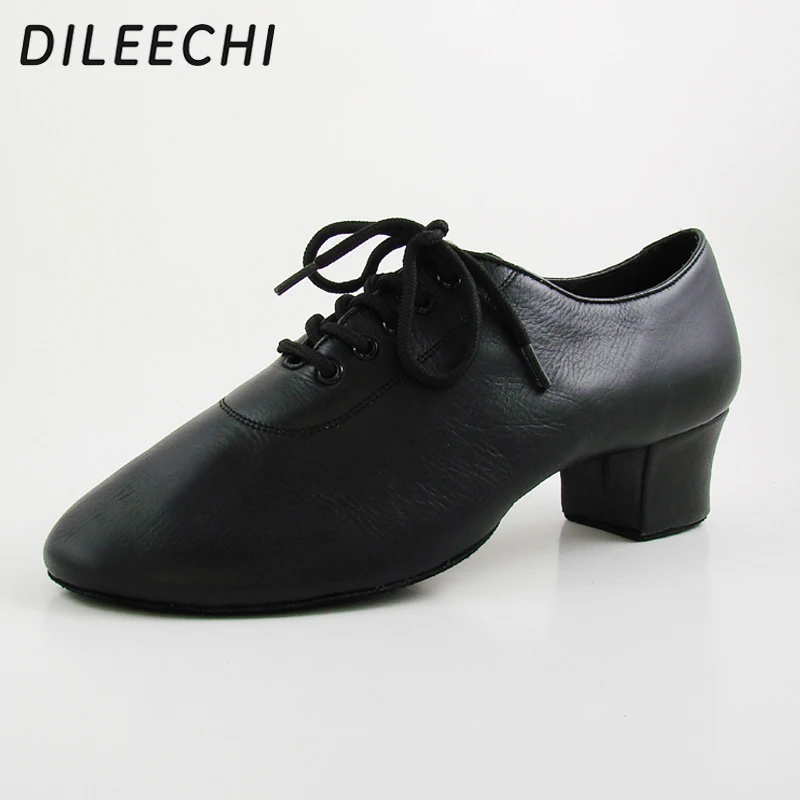 DILEECHI/Обувь для бальных танцев из натуральной кожи; Мужская обувь для латинских танцев 4,5 см; мужская обувь на заказ; большие и маленькие размеры; размеры 28-46