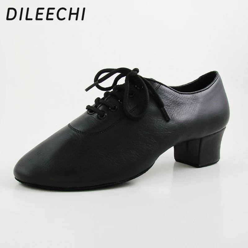 DILEECHI Real Leather Ballroom Dancing Shoes Men's Latin dance shoes 4