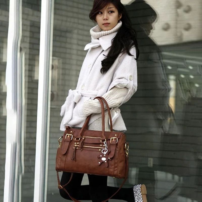 women's Handbag Vintage Belt Bear Casual Tote Female Shoulder Bag Messenger Bag Casual Bag