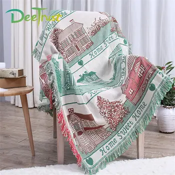 

130x160cm Europe Scenery Three Layers Cotton Blanket Sofa Throws On Sofa/Bed/Plane Cover Cobertor Multifunction Home Decorative