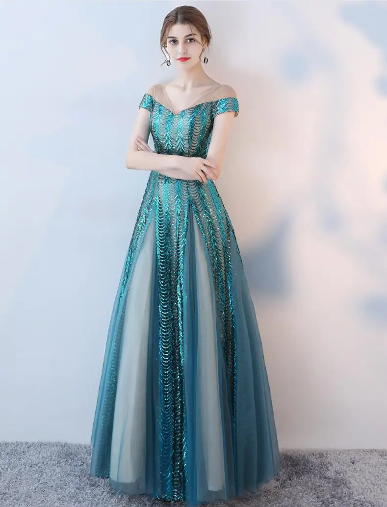 Vestido de festa longo ТРАПЕЦИЕВИДНОЕ длинное вечернее платье из обнаженной ткани