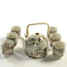 7 шт. набор китайский стиль кунг-фу чай керамический 7 чайный набор 1 заварочный чайник 6 чайных чашек