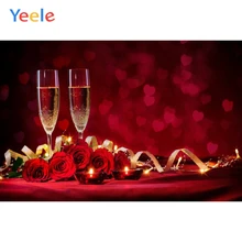 Yeele День Святого Валентина Свадебная вечеринка розы вина фотографии фоны персонализированные фотографии фоны для фотостудии