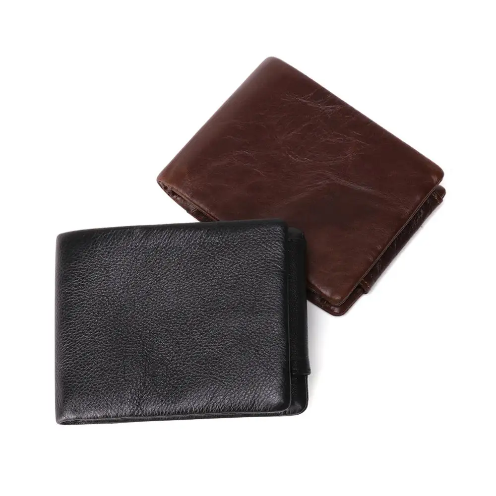

Coin Wallet Men High Quality Cow Leather Short Wallet Casual Cards Holder Classic Male Purse