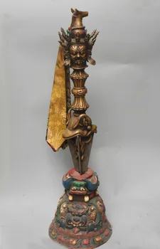 

wedding decoration 28 Old Nepal Bronze Inlay Meteorite Hayagriva Buddha Statue Phurba Dagger Holder