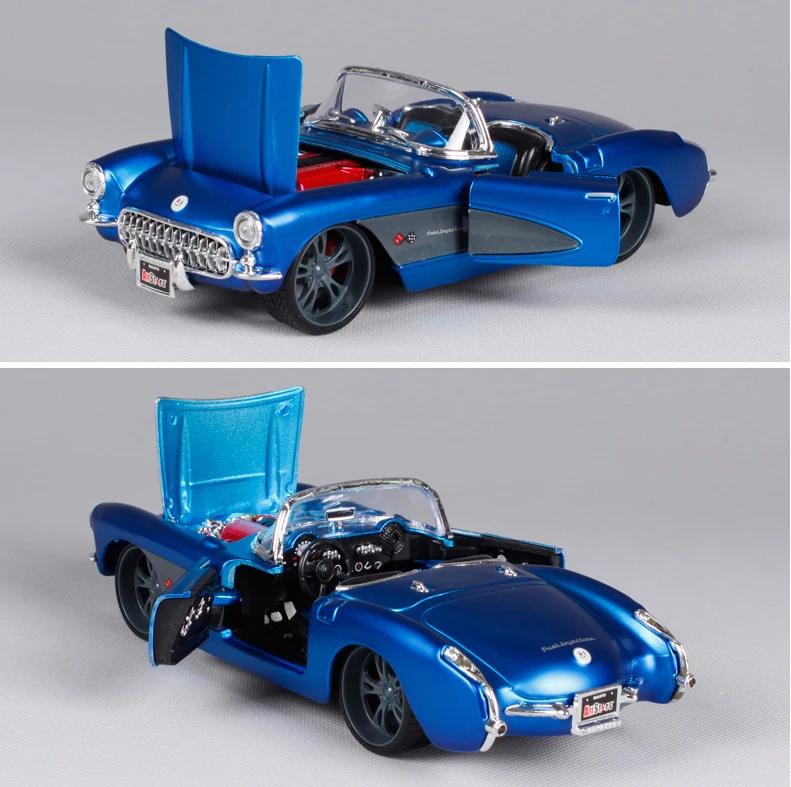 Высокое качество Maisto 1/24 Chevrolet Corvette 1957 литая под давлением модель автомобиля металлическая винтажная игрушка автомобиля с коробкой для детей подарок на день рождения игрушка