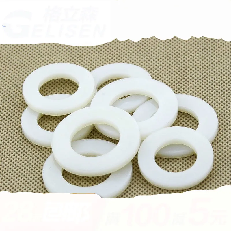

10PCS M10 M12 M14 M16 M18 Nylon Washers Insulated Flat Plastic Gaskets Plastic Washers