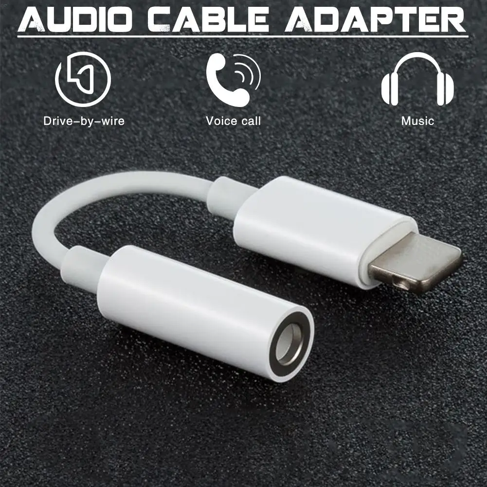 Goede Audio Kabel Adapter Voor 8 pin naar 3.5mm Jack Koptelefoon Hoofdtelefoon Adapter Voor iPhone Voor ipad Splitters Telefoon Adapter