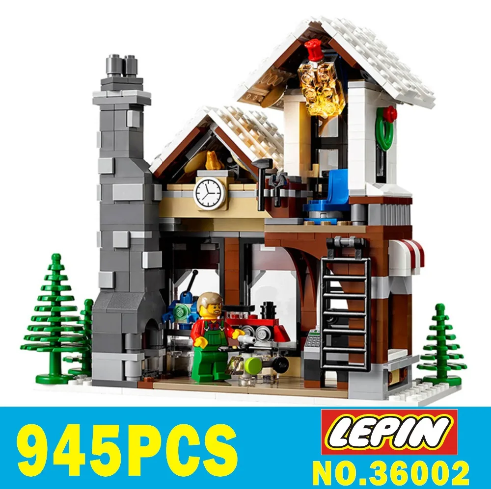 

LEPIN 36002 39015 creator series building blocks brick Cinderella's Christmas hut winter toy store 10249 christmas gift toys