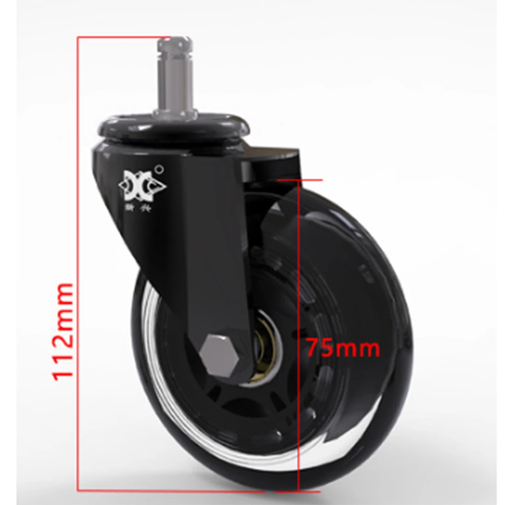 3'' Heavy Duty Replacement Ball Bearing Swivel Office Salon Chair Furniture Roller Skates Caster Wheels