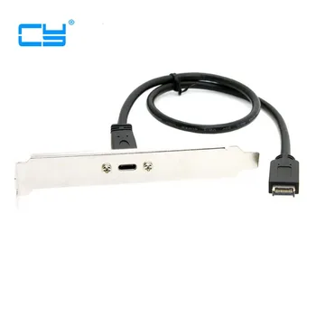 

USB3.1 USB 3.1 Front Panel Header type-e Type E to USB-C Type-C C Female Extension Cable 50cm 0.5m with Panel Mount Screw
