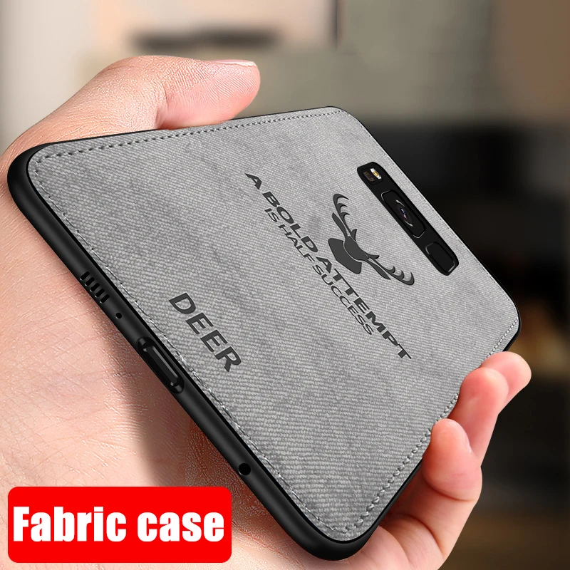 

Fabric Texture Soft Silicone TPU 3D Deer Print Cloth Pattern Cover For Samsung Galaxy S7 Edge S8 S9 S10 Plus Note 8 9 Phone Case