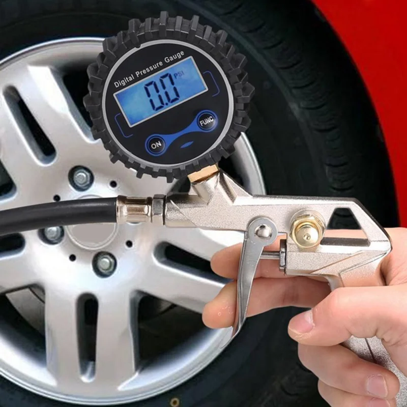 

Air Tire Inflator With High Accurate Digital Pressure Gauge For Car Truck Motorcycle Bike