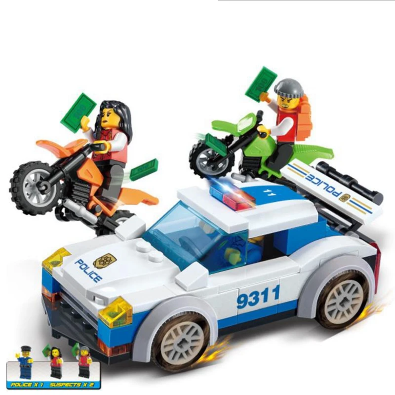 

60047 building block model police educational toy 10424 compatible brick Legoing City Police sports car 02