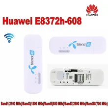 Лот из 2шт разблокировка 150 Мбит/с HUAWEI E8372H-608 4G LTE USB модем Поддержка 700 850 1800 2100 плюс 2 шт антенна