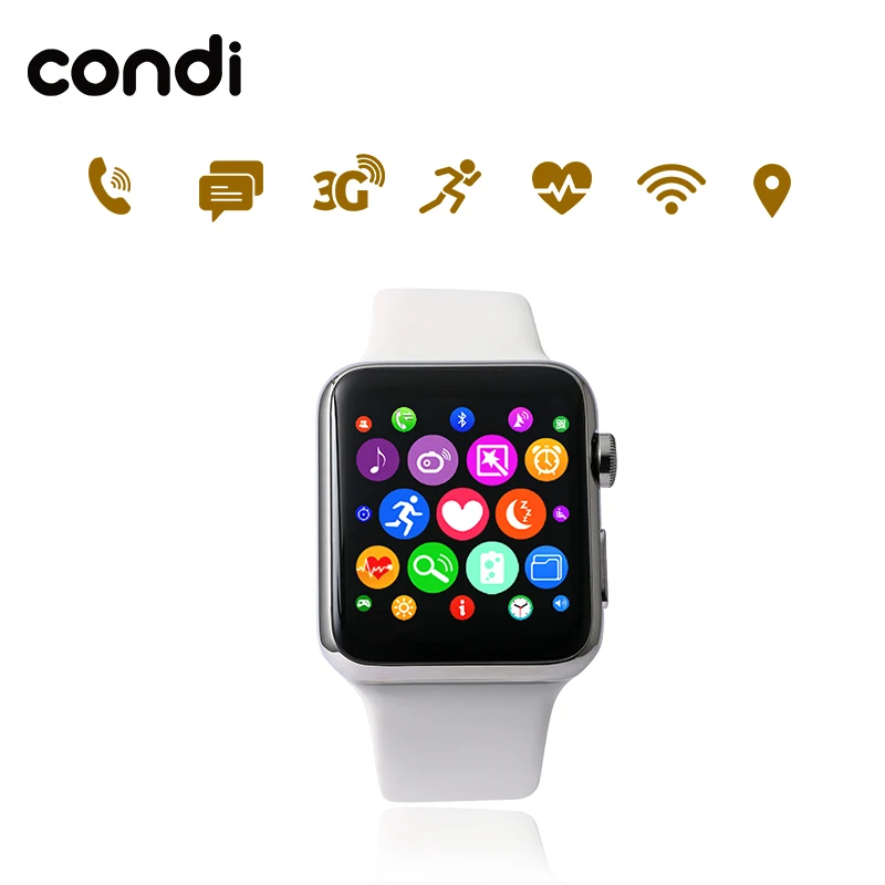 Condi W51 WIRELESS Charging SMART WATCH BT Camera&Music