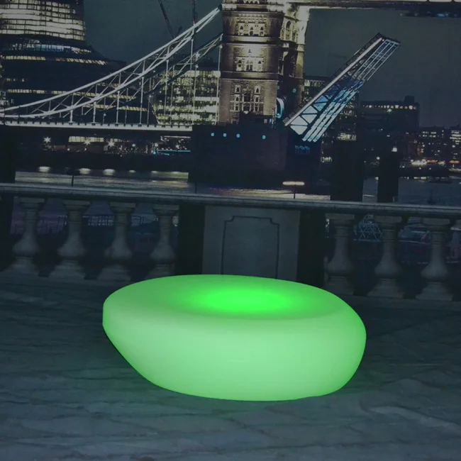 Skybess SK-LF28S (L89*W89*H26cm) Rechargeable LED Bar Table LLDPE Polythylene Material Home Furniture Table for Event Party 1pc