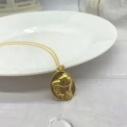 LouLeur 925 серебро золото абстрактный рисунок выбивает кулон neckalce золотые Нерегулярные Элегантный ожерелье для женщин fine jewelry