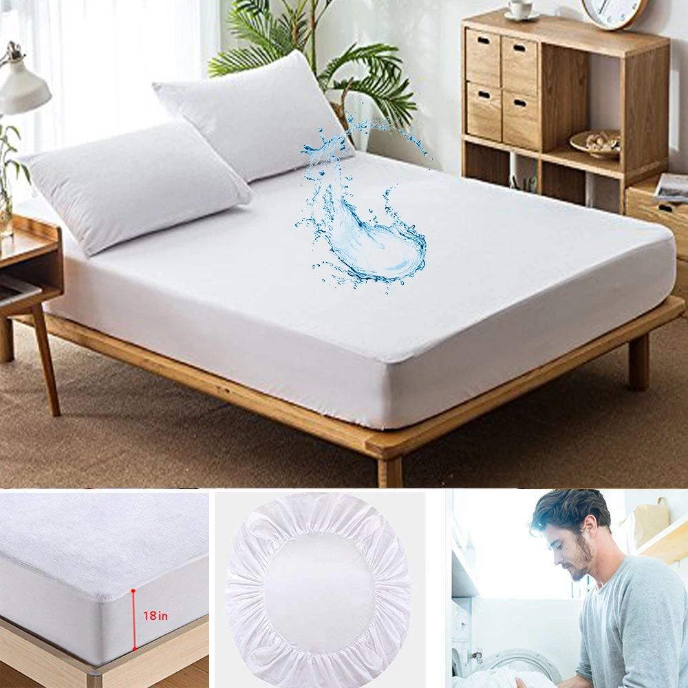 90X190CM Polyester Terry Mattress Cover Bed Mattress Protector Non slip