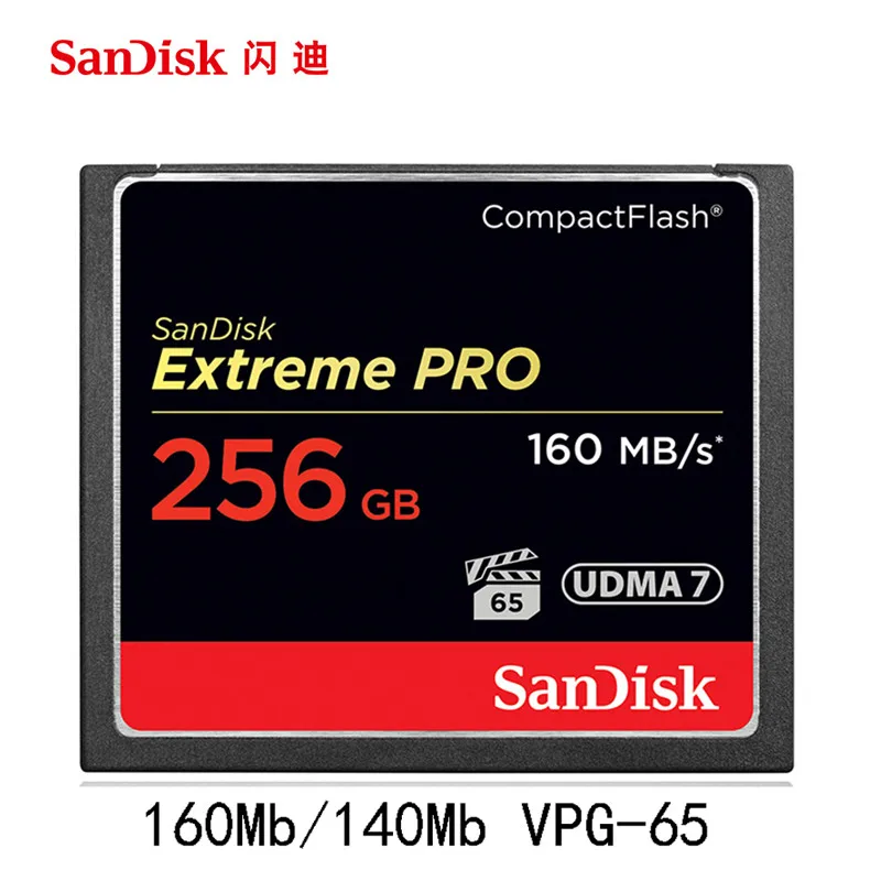 Компактная флеш-карта памяти SanDisk Extreme Pro 32, 64, 128 ГБ, 160MBS, карта CF 128 ГБ, 32 ГБ, 64 ГБ, 256 ГБ, флеш-карта, карта памяти Carte Memoire - Емкость: CFXPS-256G